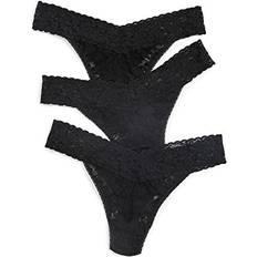 Thongs Panties Hanky Panky Signature Lace Original Rise Thong 3-pack - Black