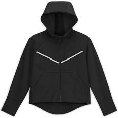 Tops Nike Older Kid's Sportswear Tech Fleece Full-Zip Hoodie - Black/White (CZ2570-010)