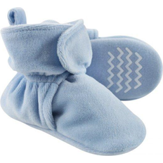 Hudson Toddler Velour Scooties with Non Skid Bottom - Light Blue