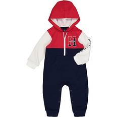 Tommy Hilfiger Colorblock Half-Zip Hooded Coverall - Navy/White