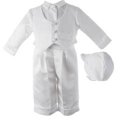 Christening Wear Children's Clothing Boy's Christening Outfit with Hat & Tie - White