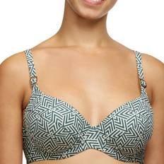 Femilet Aztec Java Sustainable UW Bikini Bra - Green Pattern