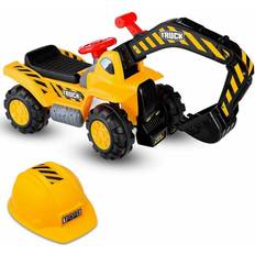 Costway Ride-On Cars Costway Outdoor Kids Ride On Construction Excavator with Safety Helmet