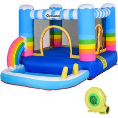 Bouncy Castles OutSunny 2 in 1 Kids Inflatable Bounce House