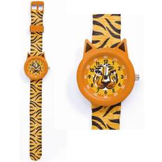 Djeco Kreativität & Bastelspaß Djeco Armbandsur Orange m. Tiger One Size Armbandsur