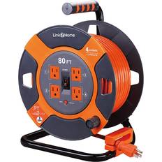 Extension Cords Link2Home Power Reel 80' Extension Cord with 4 Power Outlets