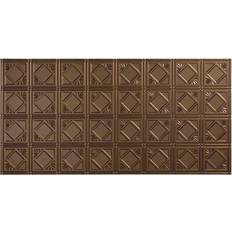 Fasade Wallpaper Fasade Traditional #4 2 ft. x 4 ft. Glue Up Vinyl Ceiling Tile in Argent Bronze (40 sq. ft