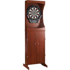 Blue Wave Outlaw Free Standing Dartboard and Cabinet Set Red