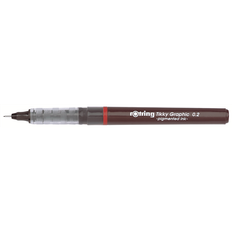 rOtring Tikky Fine Liner Fiber Tip Graphic Pen, 0.2 mm, Black Ink (1904752)
