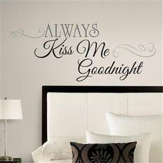 Beige Wallpaper RoomMates Always Kiss Me Goodnight (RMK2084SCS)