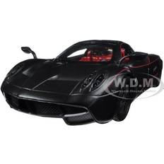 Motormax Spielzeuge Motormax Pagani Huayra Matt Black with Red Interior 1/24 Diecast Model Car