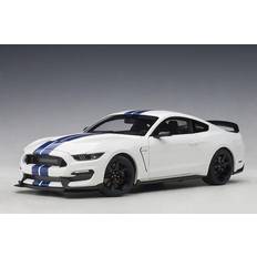 Slot Car AUTOart 1/18 Ford Shelby GT350R White Blue Striped Completed