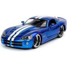 Jada 2008 Dodge Viper SRT 10 Candy Blue with White Stripes "Bigtime Muscle" Series 1/24 Diecast Model Car