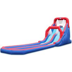 Water Slide Sunny & Fun Inflatable Water Slide with Climbing Wall & Dual Slides