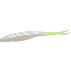 Zoom Fishing Lures & Baits Zoom Salty Super Fluke Pearl Chartreuse Tail