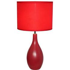 Red Table Lamps Simple Designs Oval Bowling Pim Table Lamp 48.3cm