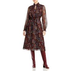 Lafayette 148 New York Harlan Ruffle Dress - Antique Ruby Multi