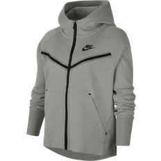 Nike tech fleece hoodie junior Children's Clothing Nike Tech Fleece Full-zip Hoodie - Carbon Heather/White (CZ2570-091)
