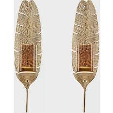 Danya B Ana Feather Candle Holder 43.2cm 2pcs
