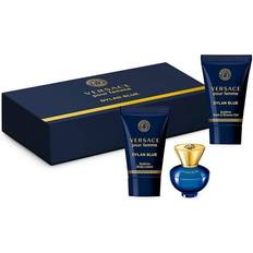 Versace Gift Boxes Versace Dylan Blue For Women 3 Pc Mini Gift Set 0.16Oz Edp Spray, 0.84Oz Body Lotion, 0.84Oz Shower Gel