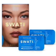Fargede linser Kontaktlinser Swati 1-Month Lenses Sapphire 1-pack