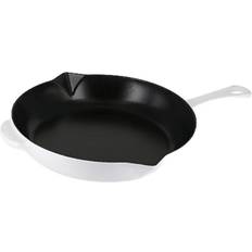  Staub Cast Iron 10-inch Fry Pan - White, Made in France: Home &  Kitchen