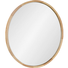 Kate and Laurel McLean Round Wood Framed Wall Mirror 30x30"