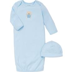 Little Me Cute Bear Sleeper Gown & Hat - Light Blue
