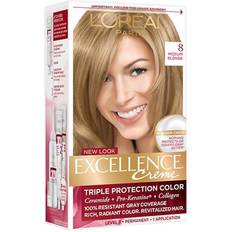 L'Oréal Paris Excellence Crème Permanent Triple Protection Hair Color #8 Medium Blonde