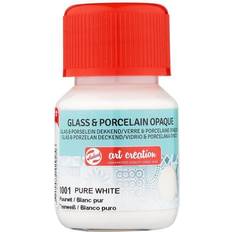 Hvite Glassmaling Art Creation Glas & Porcelænsfarve Uigennemsigtig 30 ml Pure White (1001)