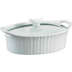 Glass Kitchenware Corningware French White Oven Dish 7.25" 3.5"