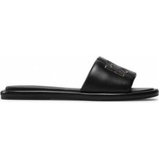 Tory Burch Slides Tory Burch Double T Sport - Perfect Black/Gold