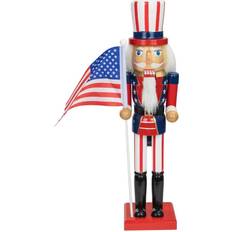 Merchandise & Collectibles Northlight 15" Wood Uncle Sam Nutcracker Statue Red/multi multi 15in