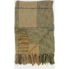 Saro Lifestyle Plaid Blankets Beige (177.8x127)