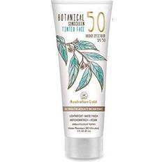 Water-Resistant Self-Tan Australian Gold Botanical Tinted Face Sunscreen SPF 50 Medium to Tan