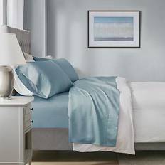 California King Bed Sheets Beautyrest 1000-Thread-Count 4-pack Bed Sheet Blue