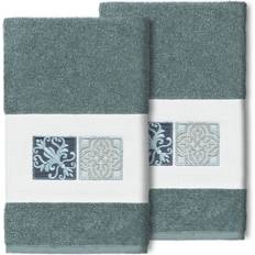 Linum Home Textiles Vivian Guest Towel Blue (76.2x40.64cm)