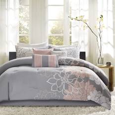 Queen Bedspreads Madison Park Lola Bedspread Pink, Gray (228.6x228.6)