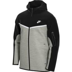 Tops Nike Sportswear Tech Fleece Full-Zip Hoodie Men - Black/Dark Grey Heather/White
