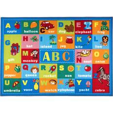 World Rug Gallery Kids Educational Learning Alphabet Symbols Non Slip Area 39x55"