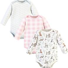 Hudson Baby Quilted Long Sleeve Cotton Bodysuits - Enchanted Forest (10125838)