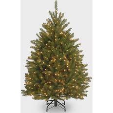 With Lighting Christmas Trees National Tree Company Pre-Lit Dunhill Fir Hinged Artificial Christmas Tree 54"