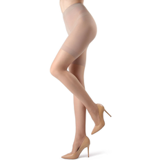 MeMoi Crystal Sheer Shaper Control Top 12 Den Tights - Nude