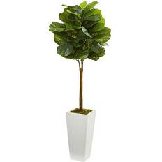 Artificial Plants Nearly Natural 4ft Fiddle Leaf Artificial Plant