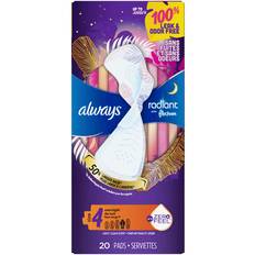 Always Menstrual Pads Always Radiant Size 4 Overnight Pads with Wings Scented 20-pack 20-pack