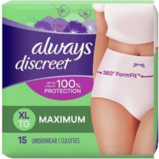 Intimate Hygiene & Menstrual Protections Always Discreet Protection Underwear Maximum Extra Large 15-pack 15-pack