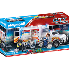 Playmobil ambulance Playmobil Rescue Vehicles Ambulance with Lights & Sound