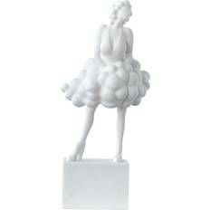 A&B Home White Artificial Marble Stone Lady Figurine 20"