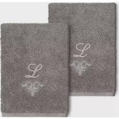 Linum Home Textiles Monogrammed L Guest Towel Gray (33.02x33.02)