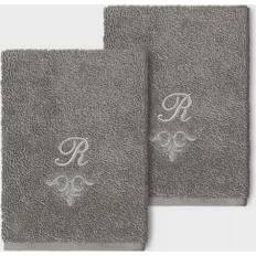 Linum Home Textiles Monogrammed R Guest Towel Gray (33.02x33.02)